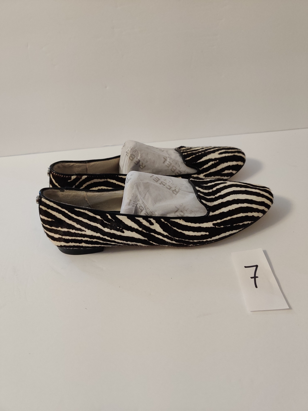 Micheal Kors Zebra Print Women's Slip-On Loafers - Black & White 8